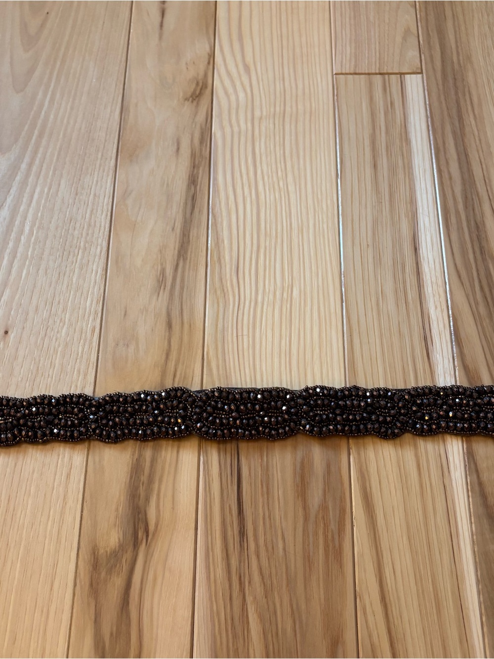 Vintage Y2K The Limited Beaded Brown Elastic Belt